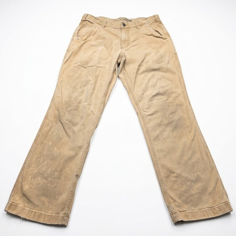 Carhartt 102291 Mens 32x30 Relaxed Fit Rugged Flex Canvas Work Pants Dark Khaki